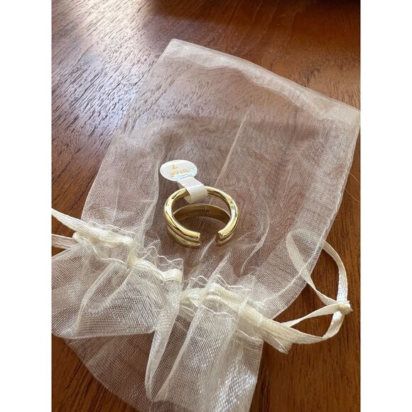 Loren Stewart Deux Open Band Ring in Gold Size 7 Rachel Zoe Curateur - Picture 6 of 6
